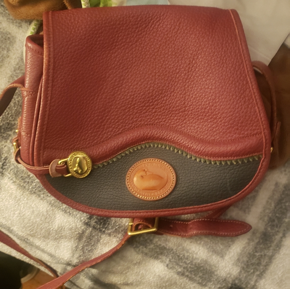 Vintage Dooney & Bourke Teton Flap Saddle Bag